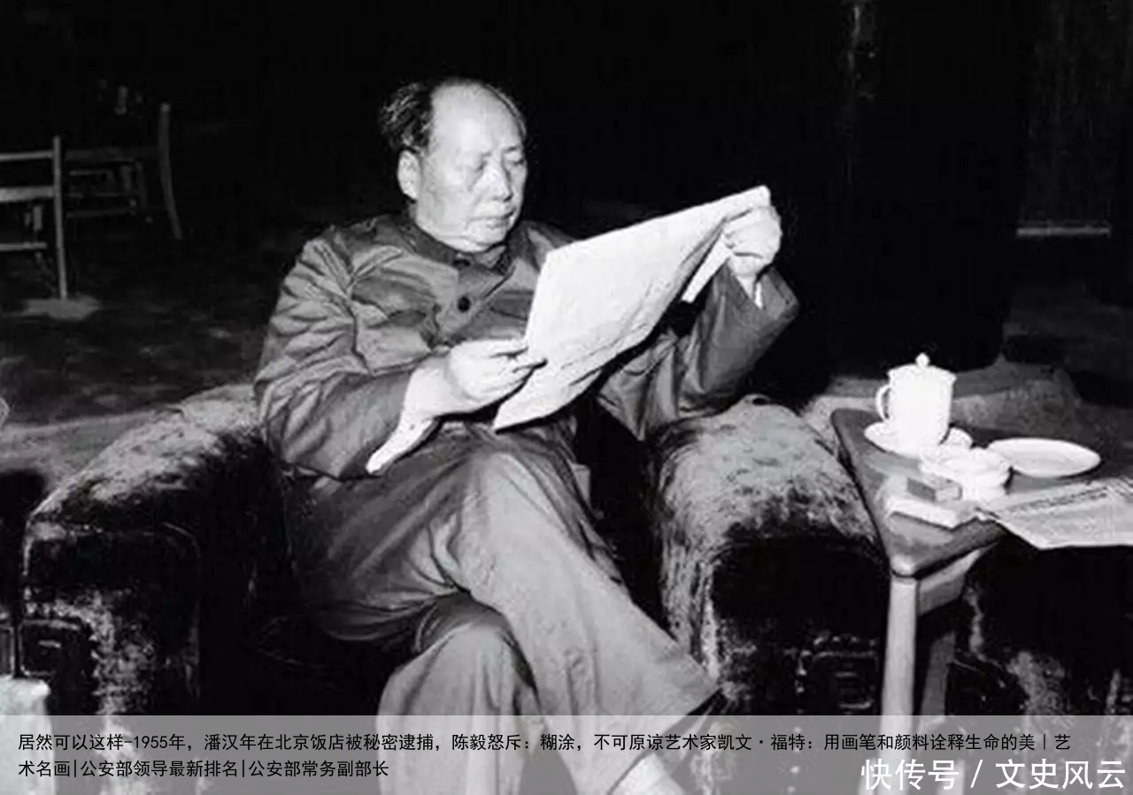 居然可以这样-1955年，潘汉年在北京饭店被秘密逮捕，陈毅怒斥：糊涂，不可原谅艺术家凯文·福特：用画笔和颜料诠释生命的美︱艺术名画|公安部领导最新排名|公安部常务副部长